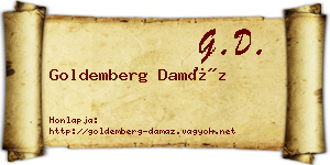 Goldemberg Damáz névjegykártya